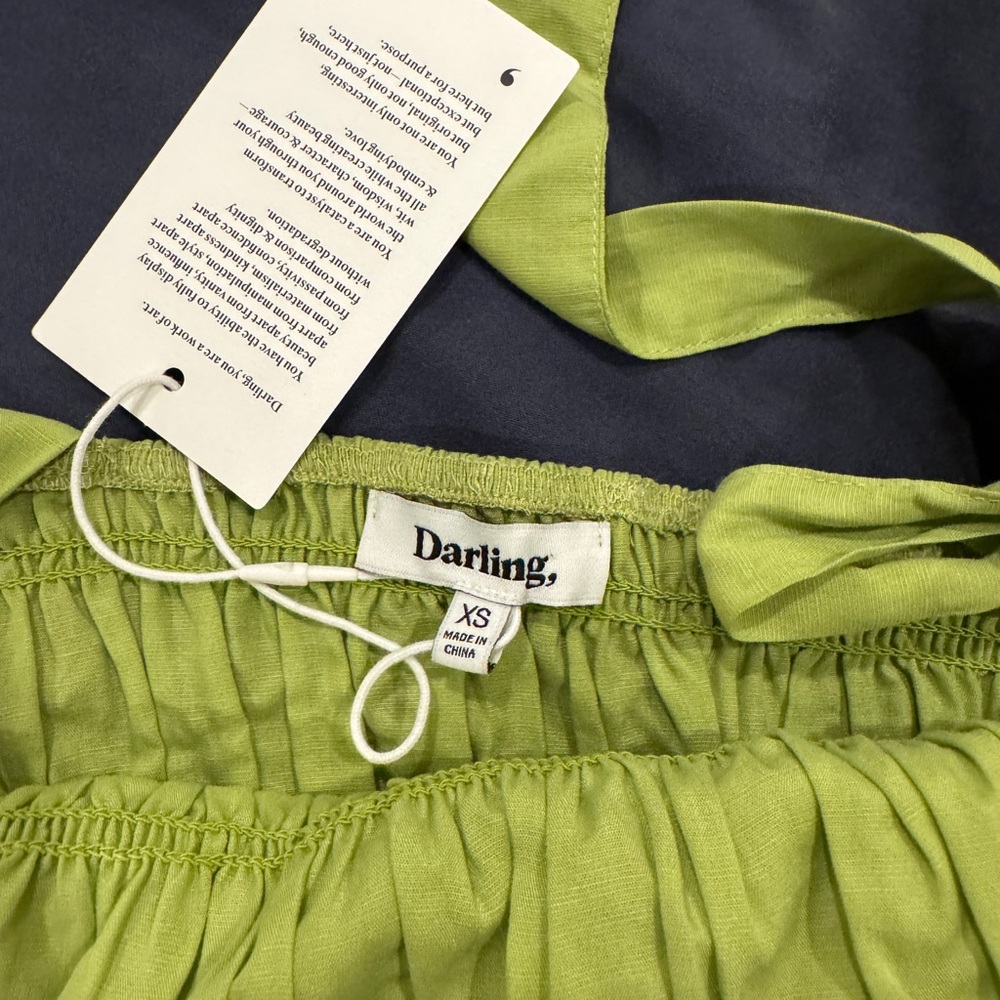 Darling Lime Green Ruched Tank - Picture 3 of 3